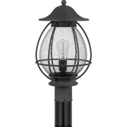 Quoizel Boston 1 Light Outdoor Post Lantern, Mottled Black