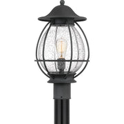 Quoizel Boston 1 Light Outdoor Post Lantern, Mottled Black