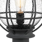 Quoizel Boston 1 Light Outdoor Post Lantern, Mottled Black