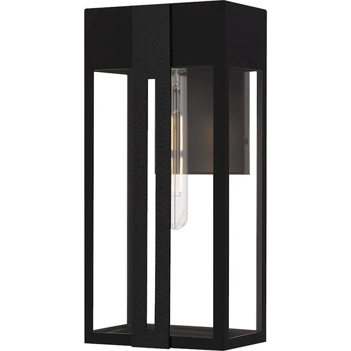 Quoizel Boswell 1Lt 16" Outdoor Lantern, Black/Clear/Clear Tempered - BSW8407MBK