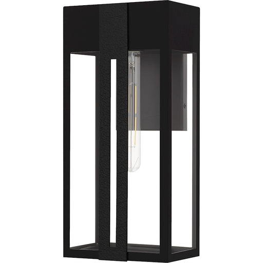 Quoizel Boswell 1Lt 16" Outdoor Lantern, Black/Clear/Clear Tempered