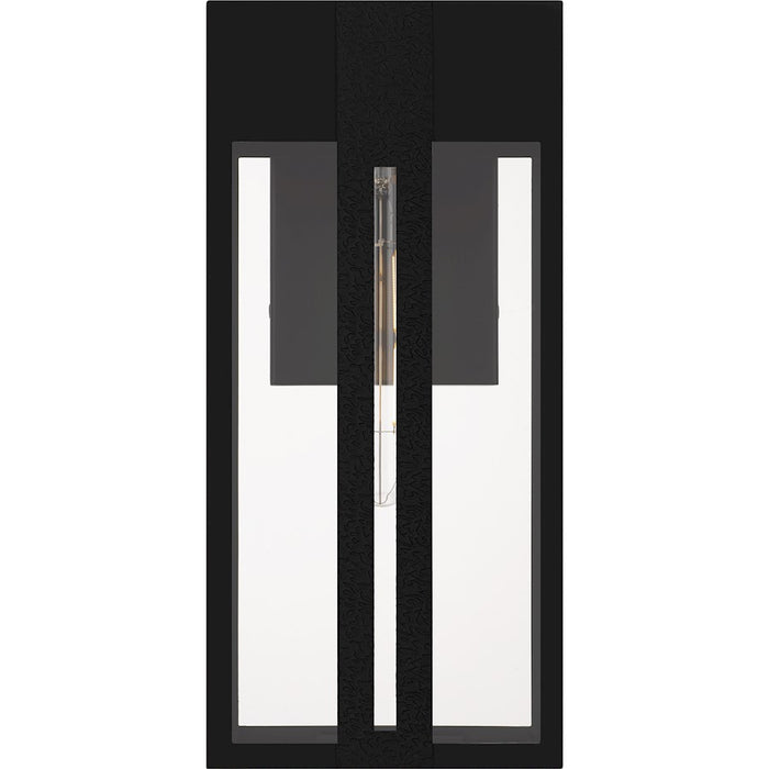 Quoizel Boswell 1Lt 16" Outdoor Lantern, Black/Clear/Clear Tempered