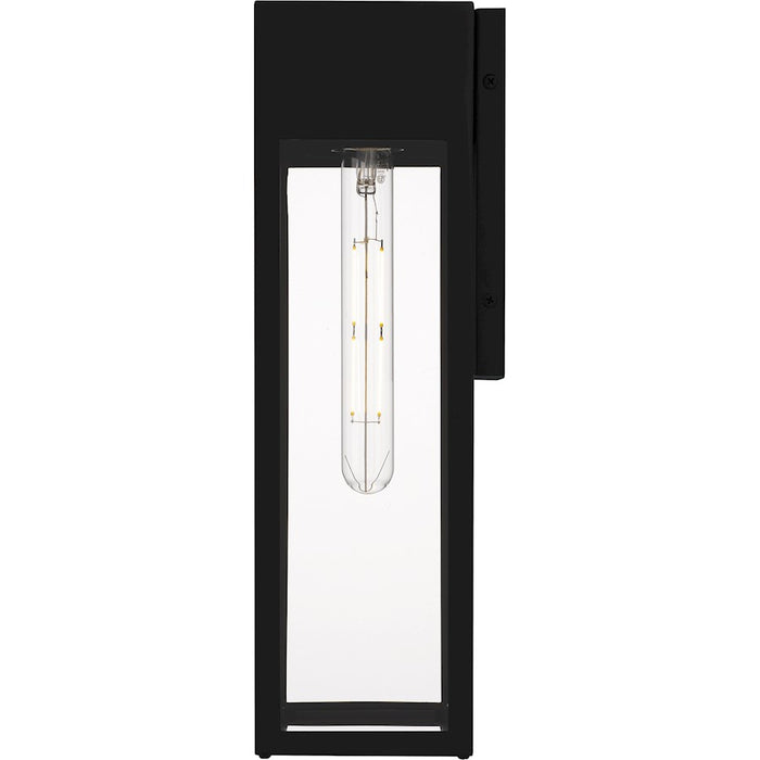 Quoizel Boswell 1Lt 16" Outdoor Lantern, Black/Clear/Clear Tempered