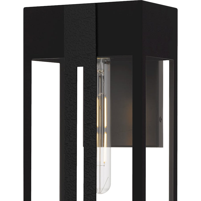 Quoizel Boswell 1Lt 16" Outdoor Lantern, Black/Clear/Clear Tempered