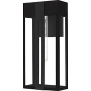 Quoizel Boswell 1Lt 20" Outdoor Lantern, Black/Clear/Clear Tempered - BSW8409MBK