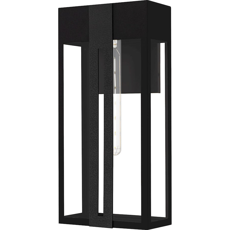 Quoizel Boswell 1Lt 20" Outdoor Lantern, Black/Clear/Clear Tempered - BSW8409MBK