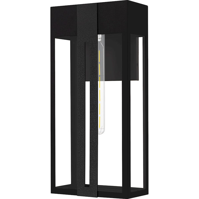Quoizel Boswell 1Lt 20" Outdoor Lantern, Black/Clear/Clear Tempered