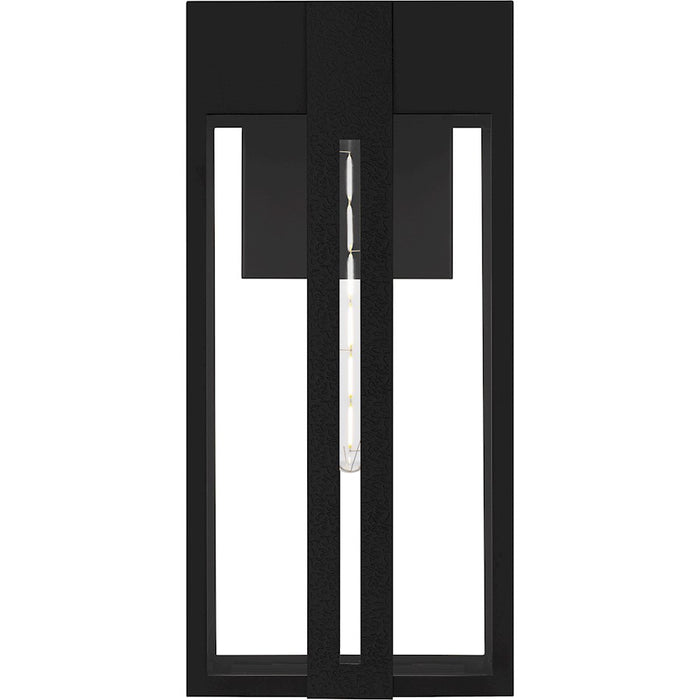 Quoizel Boswell 1Lt 20" Outdoor Lantern, Black/Clear/Clear Tempered