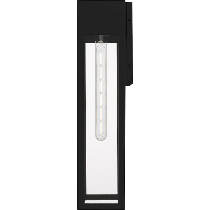 Quoizel Boswell 1Lt 20" Outdoor Lantern, Black/Clear/Clear Tempered