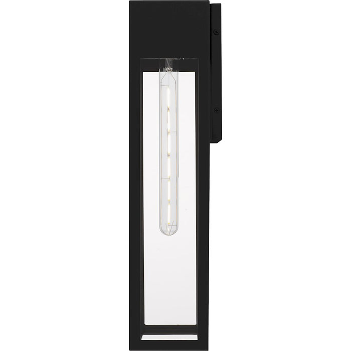 Quoizel Boswell 1Lt 20" Outdoor Lantern, Black/Clear/Clear Tempered