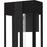 Quoizel Boswell 1Lt 20" Outdoor Lantern, Black/Clear/Clear Tempered