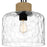 Quoizel Baltic 1 Light Mini Pendant, Matte Black/Clear Water
