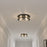 Quoizel Baltic 3Lt Flush Mount, Matte Black/Clear Water Glass
