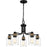 Quoizel Baltic 5 Light Chandelier, Matte Black/Clear Water
