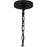 Quoizel Baltic 5 Light Chandelier, Matte Black/Clear Water