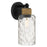 Quoizel Baltic 1Lt Wall Sconce, Matte Black/Clear Water Glass - BTC8605MBK