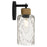 Quoizel Baltic 1Lt Wall Sconce, Matte Black/Clear Water Glass