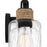 Quoizel Baltic 4 Light Bath Light, Matte Black/Clear Water