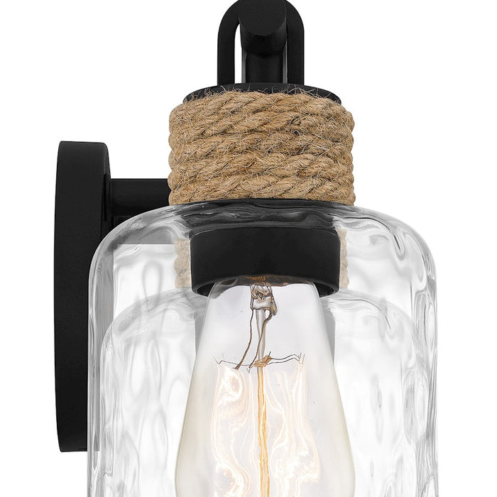 Quoizel Baltic 4 Light Bath Light, Matte Black/Clear Water