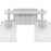 Quoizel Brenthouse 2Lt Bath Light, Nickel/Clear/Sand Spray Inside - BTH8613BN