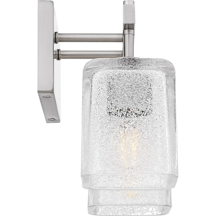 Quoizel Brenthouse 2Lt Bath Light, Nickel/Clear/Sand Spray Inside