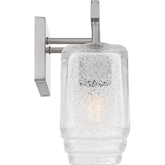 Quoizel Brenthouse 3Lt Bath Light, Nickel/Clear/Sand Spray Inside