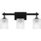 Quoizel Brenthouse 3Lt Bath Light, Black/Clear/Sand Spray Inside - BTH8622MBK