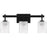 Quoizel Brenthouse 3Lt Bath Light, Black/Clear/Sand Spray Inside