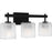 Quoizel Brenthouse 3Lt Bath Light, Black/Clear/Sand Spray Inside