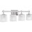 Quoizel Brenthouse 4Lt Bath Light, Nickel/Clear/Sand Spray Inside