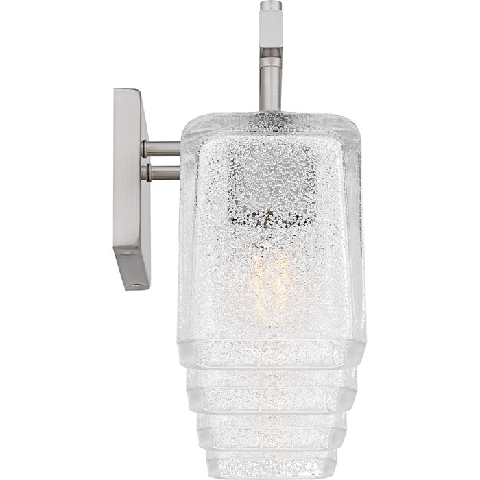 Quoizel Brenthouse 4Lt Bath Light, Nickel/Clear/Sand Spray Inside
