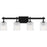 Quoizel Brenthouse 4Lt Bath Light, Black/Clear/Sand Spray Inside - BTH8631MBK