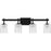 Quoizel Brenthouse 4Lt Bath Light, Black/Clear/Sand Spray Inside