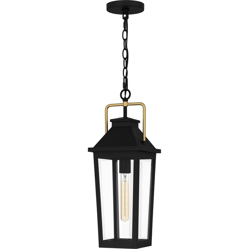 Quoizel Buckley 1Lt Mini Pendant, Matte Black/Clear Beveled Glass