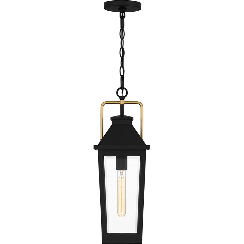 Quoizel Buckley 1Lt Mini Pendant, Matte Black/Clear Beveled Glass