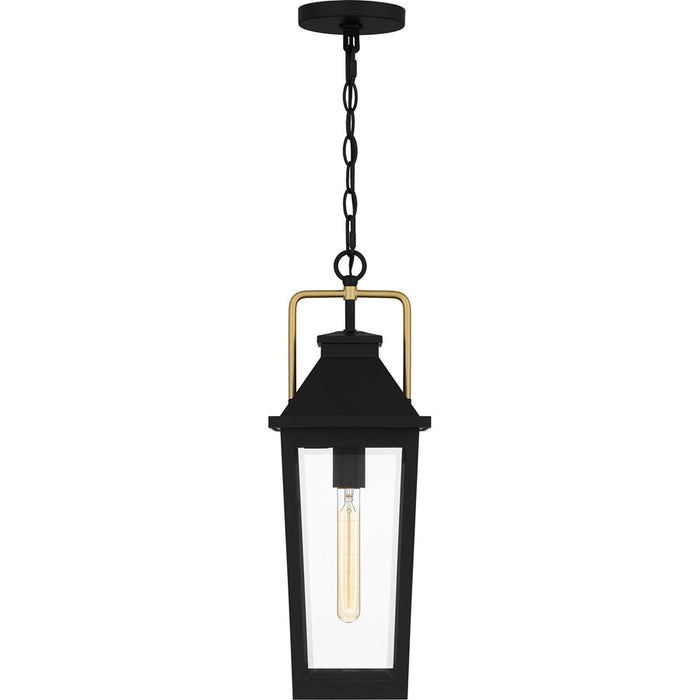Quoizel Buckley 1Lt Mini Pendant, Matte Black/Clear Beveled Glass