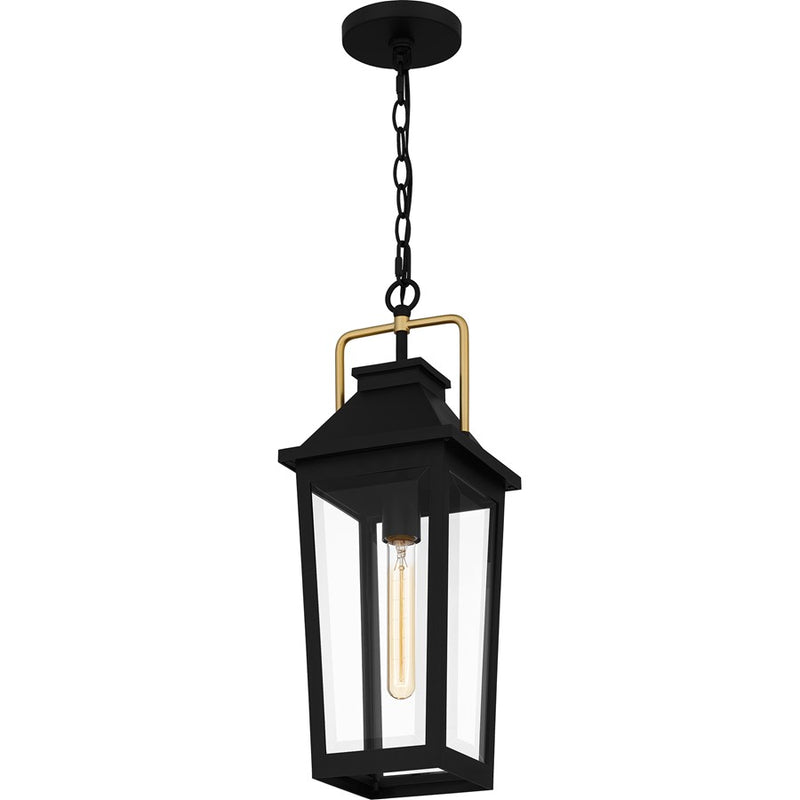 Quoizel Buckley 1Lt Mini Pendant, Matte Black/Clear Beveled Glass
