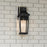 Quoizel Buckley 1 Light Outdoor Lantern, Black/Clear Beveled