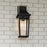 Quoizel Buckley 1 Light Outdoor Lantern, Black/Clear Beveled