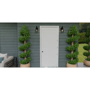 Quoizel Bowles 12in 1-Light Outdoor Wall Lantern | Industrial Coastal Earth Black and Clear Seedy Glass | Front Porch & Entryway | Model BWE8406EK