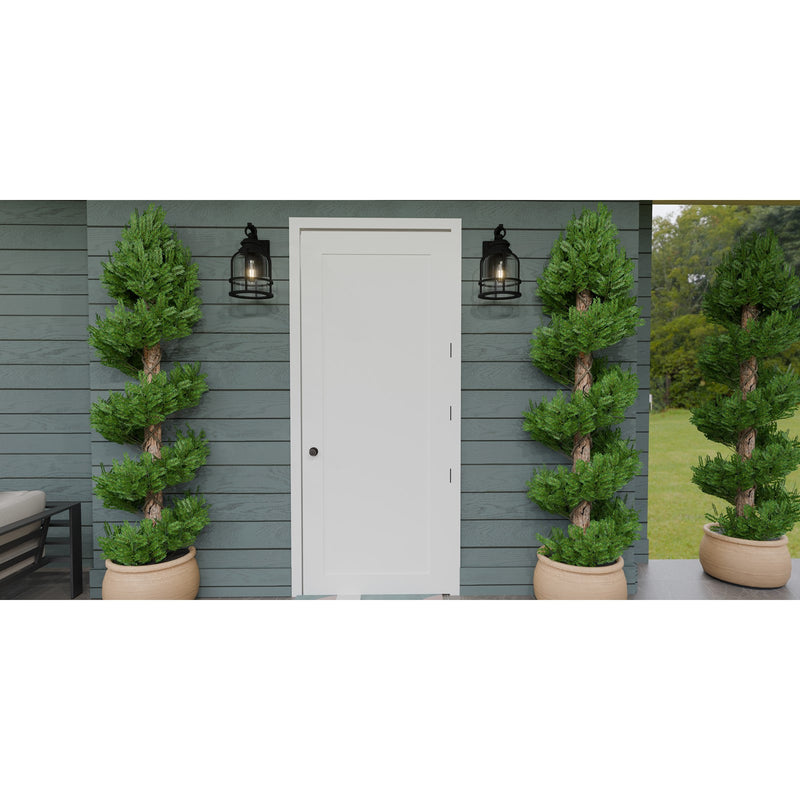 Quoizel Bowles 16.5in 1-Light Outdoor Wall Lantern | Industrial Coastal Earth Black and Clear Seedy Glass | Front Porch & Entryway | Model BWE8410EK