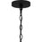 Quoizel Bayside 5 Light Chandelier, Matte Black/White Fabric