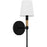 Quoizel Bayside 1 Light Wall Sconce, Matte Black/White Fabric