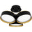 Quoizel Byrnes Light Semi-Flush Mount, Matte Black/Metal - BYS1719MBK