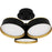 Quoizel Byrnes Light Semi-Flush Mount, Matte Black/Metal