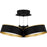 Quoizel Byrnes Light Semi-Flush Mount, Matte Black/Metal