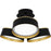 Quoizel Byrnes Light Semi-Flush Mount, Matte Black/Metal