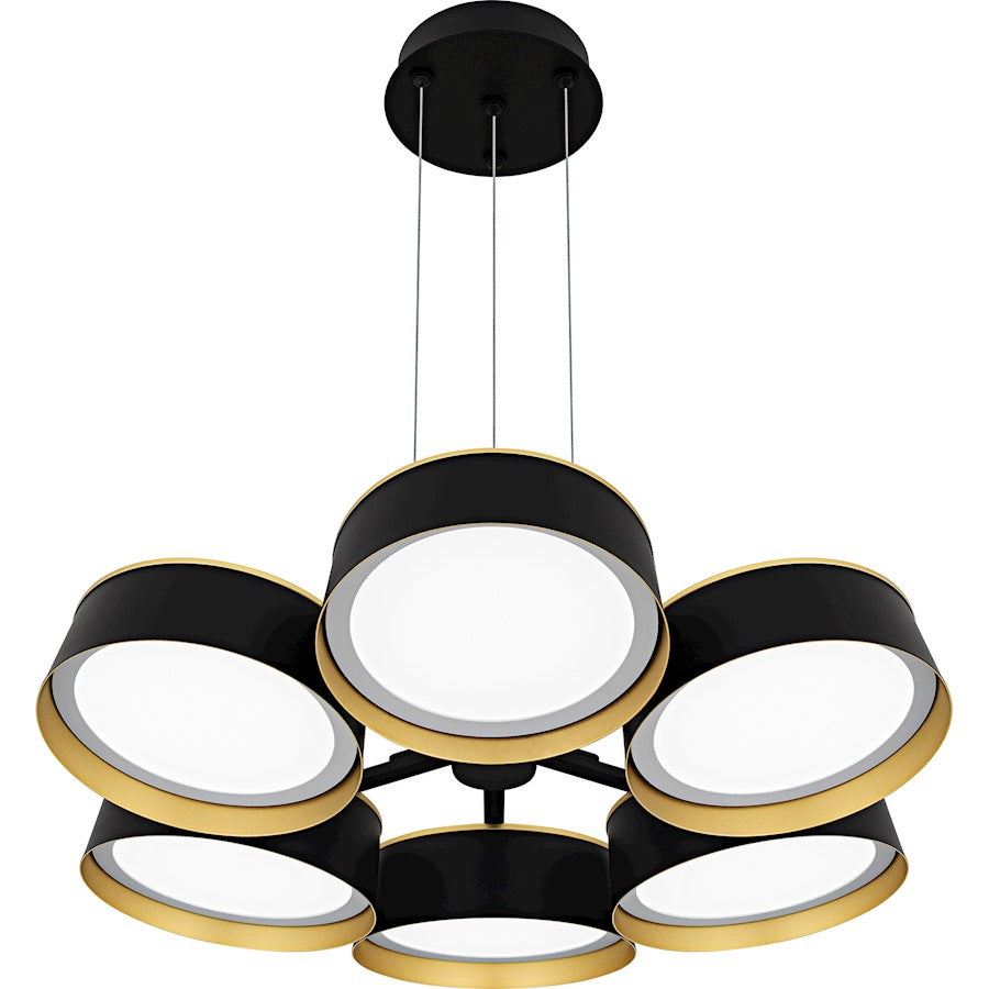 Quoizel Byrnes Light Chandelier, Matte Black/Metal - BYS5026MBK