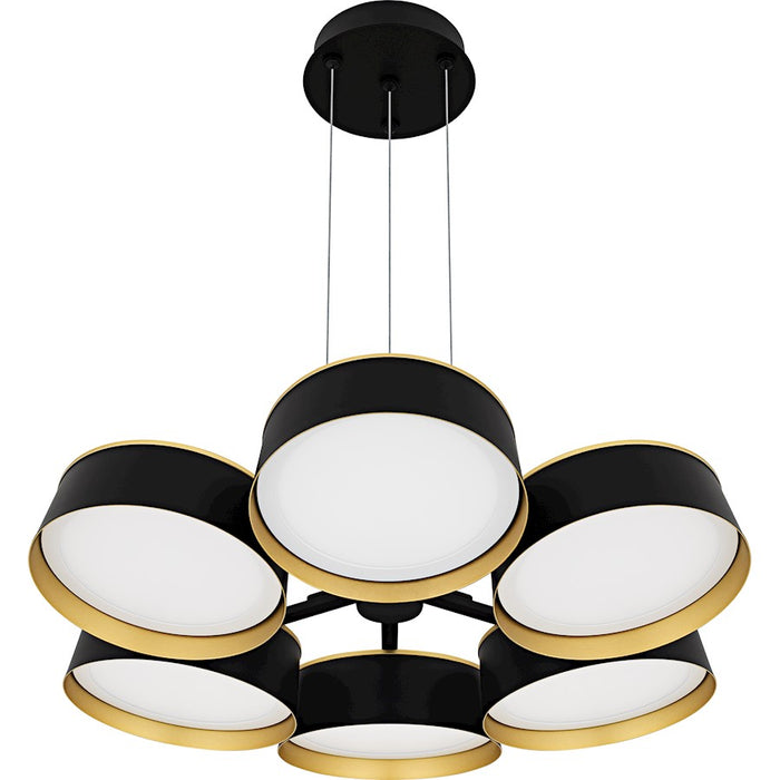 Quoizel Byrnes Light Chandelier, Matte Black/Metal