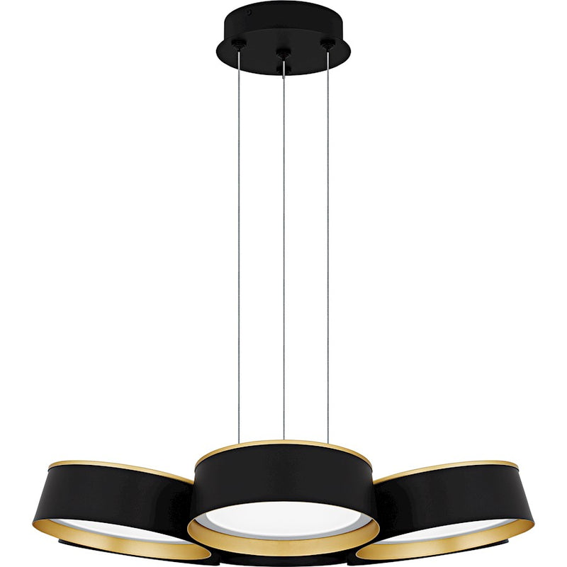 Quoizel Byrnes Light Chandelier, Matte Black/Metal